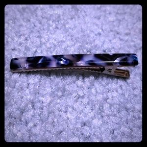 Blue ish marble acrylic hair clip handmade